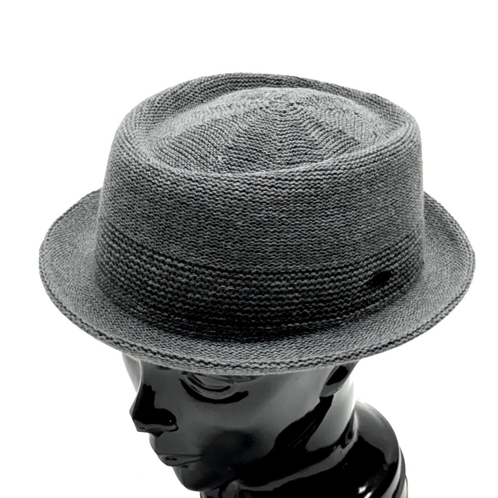 Рубен Коллекция Черный Вязаная Термо Шляпа Порк-пай Хлопок Полиэстер Все Сезоны Серый Свободный Размер