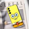 S-Sponge Funny B-Bob Phone Case For Samsung Galaxy A73,A72,A71,A70,A53,A52,A51,Soft Silicone Black Cover