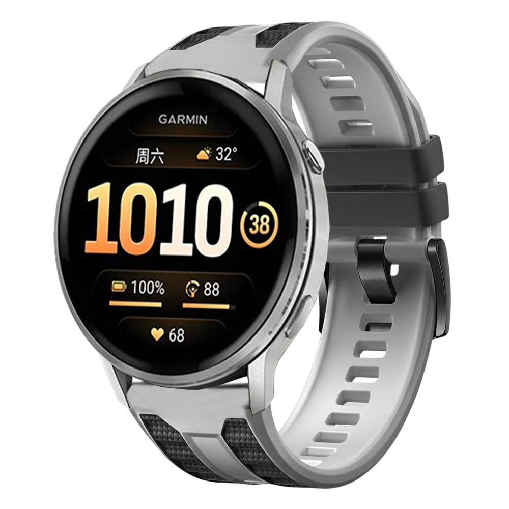 Двухцветный силиконовый ремешок 22 мм для Garmin Venu 4 45 мм/Forerunner 570 47 мм, Дышащий, Мягкий, Водонепроницаемый, Сменный браслет