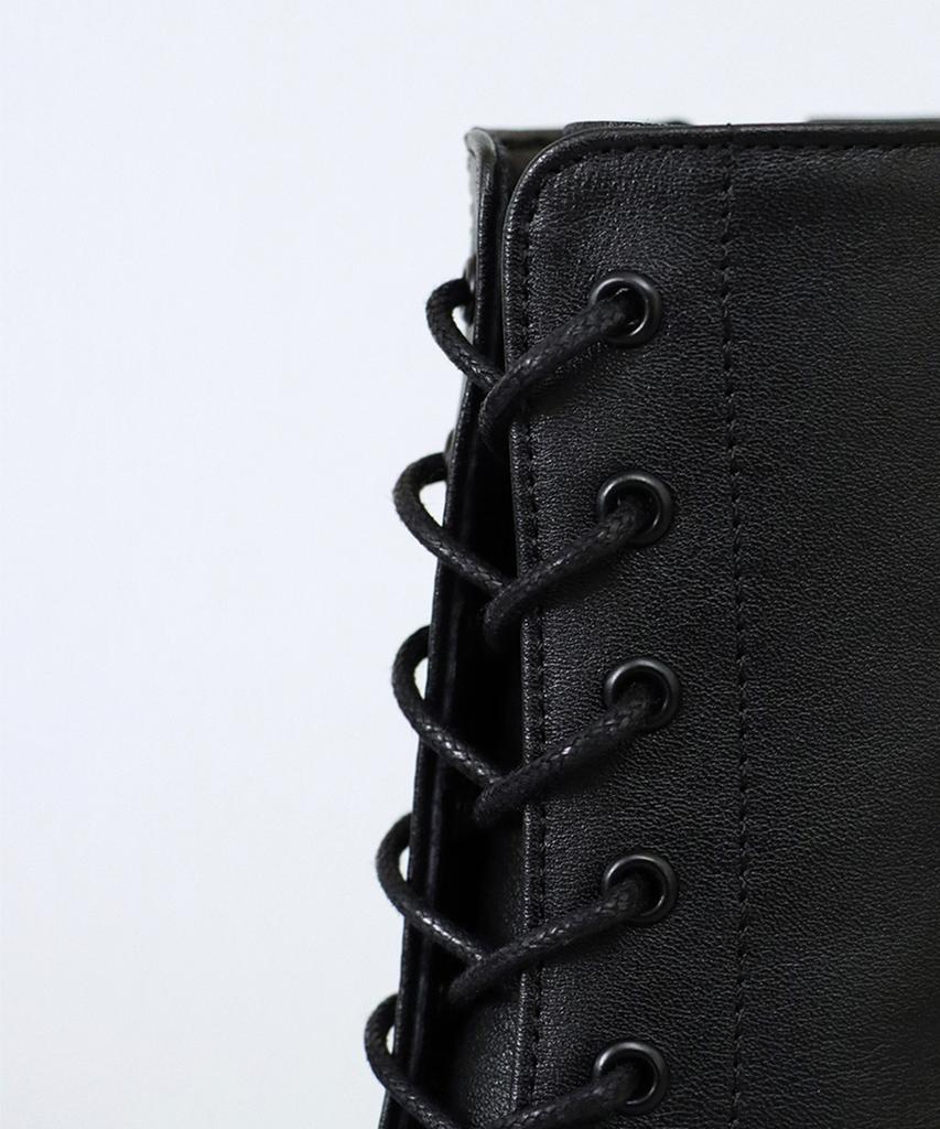Heenn Mid Calf Monkey Boots. Black