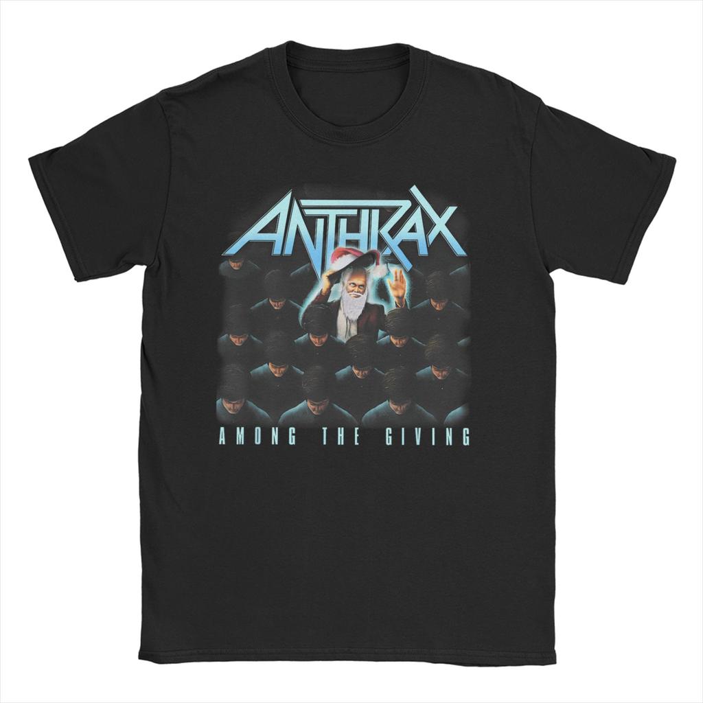 Anthrax Among The Living Mens T Shirt  Vintage Tee Shirt Short Sleeve Crew Neck TShirt Pure Cotton Summer Clothes