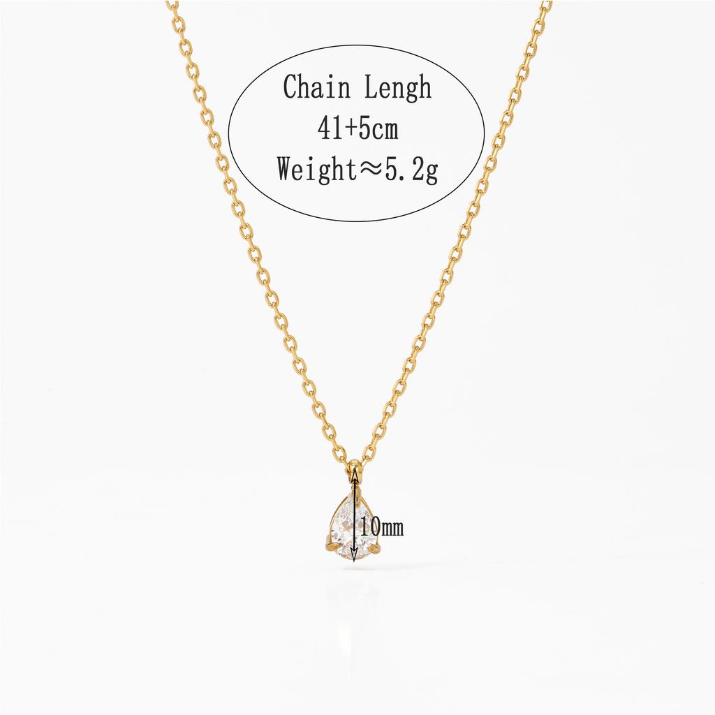 Stainless Steel Best-selling Waterdrop Pendant Necklace Simple Elegant Exquisite and Highly Sophisticated Accessory