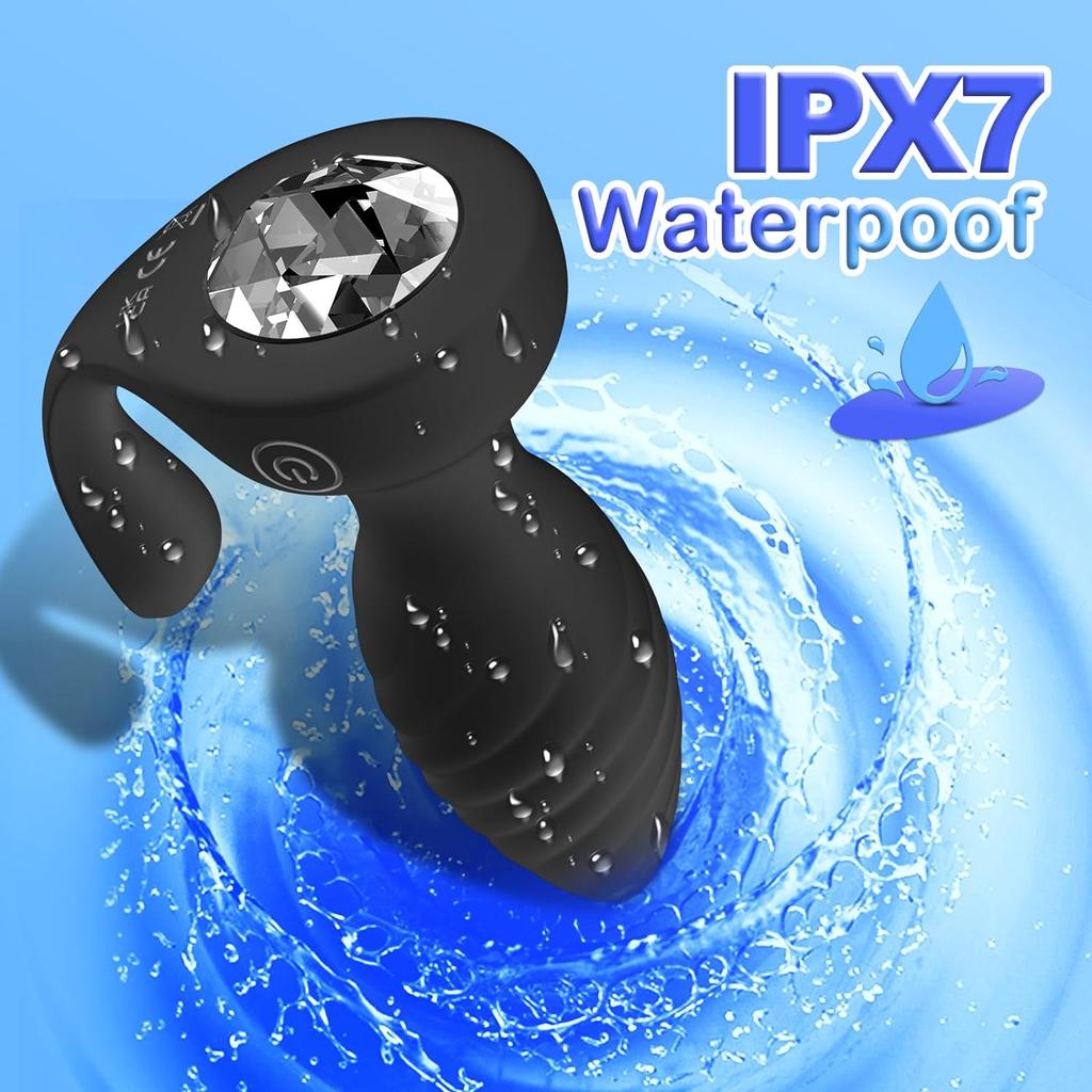 Алмазная анальная пробка, 2 в 1, анальная пробка, вибратор, стимулятор клитора, стимулятор клитора для взрослых, двойной мотор, анальная игрушка, вибрационная анальная пробка с дистанционным управлением