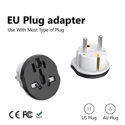 Адаптер-переходник для розетки EU 16A 250V Дорожный адаптер-конвертер 2 круглых гнезда Высокое качество Универсальный для US UK CN в EU KR Настенная розетка