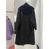 Womens Wool Blend Double-Sided Coat With Shawl Collar Loose Fit Longline Winter Outerwear