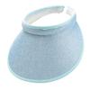 Женская складная соломенная шляпа от солнца с широкими полями, портативная многофункциональная кепка-козырек, шляпа с защитой от УФ-лучей для улицы, пляжа, путешествий