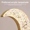 Светодиодный ночник Луна Звезда Перезаряжаемый Настольная лампа Сенсорный переключатель Регулируемая яркость Декор комнаты на Рамадан Атмосферная 3D-лампа Луна Подарок на Ид