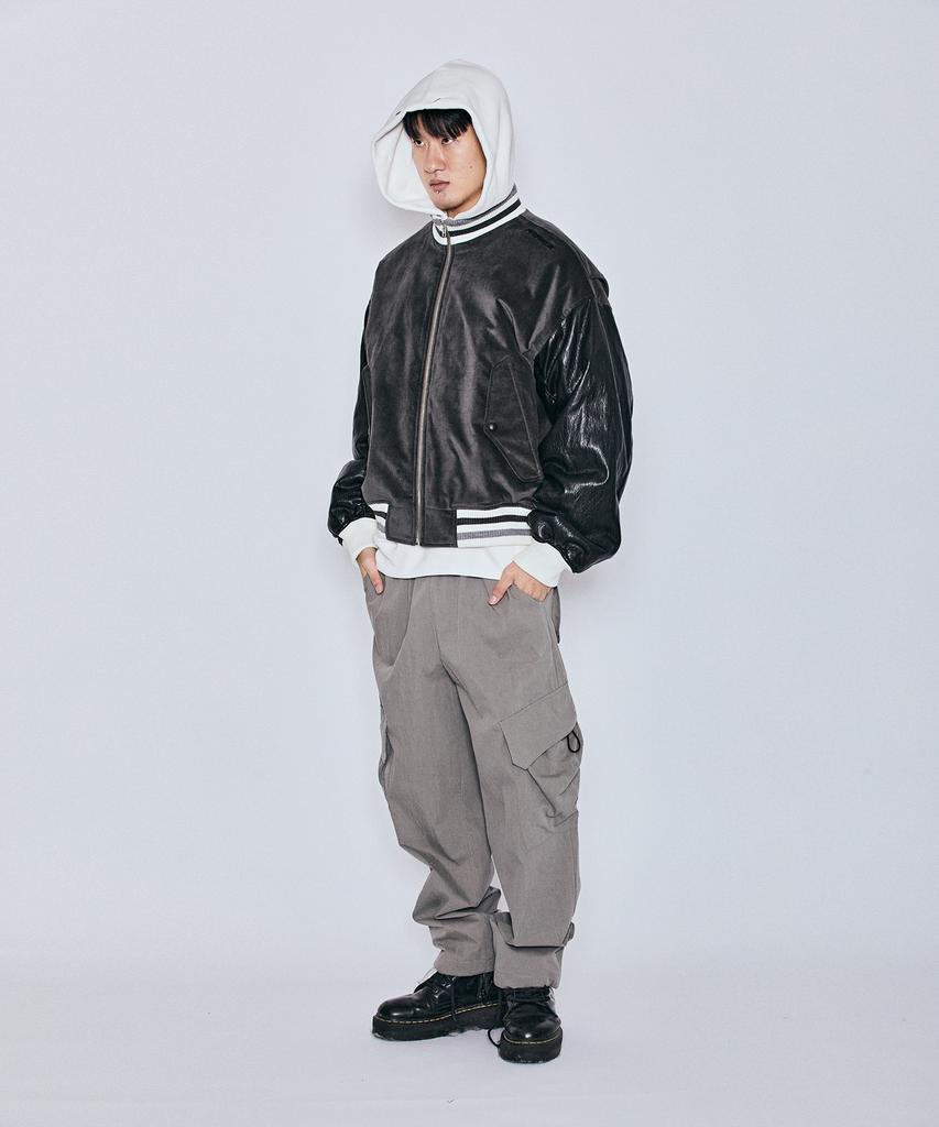 Millimillion Mudstone Velvet Blouson J13- Dark Gray