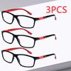 3pcs Sporty Ultra-Light TR90 Sports Reading Glasses Fashion Anti-Blue Light Reading Glasses Sports Frames Unisex Men Women