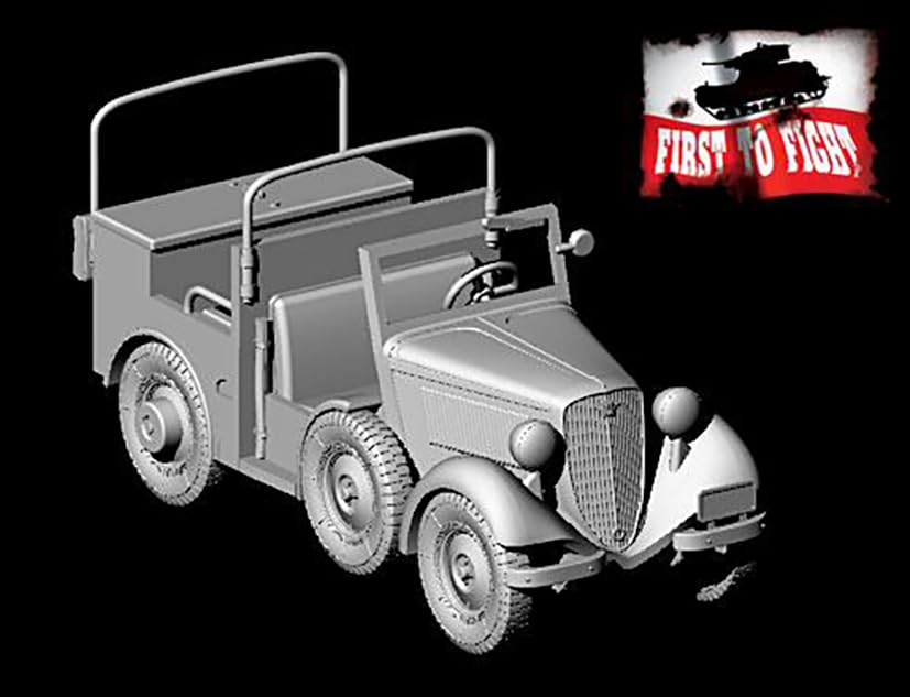 FTF Масштаб 1/72 Польский тягач для буксировки противотанковой пушки PZInz302 Пластиковая модель PF72122 (Боевая машина)