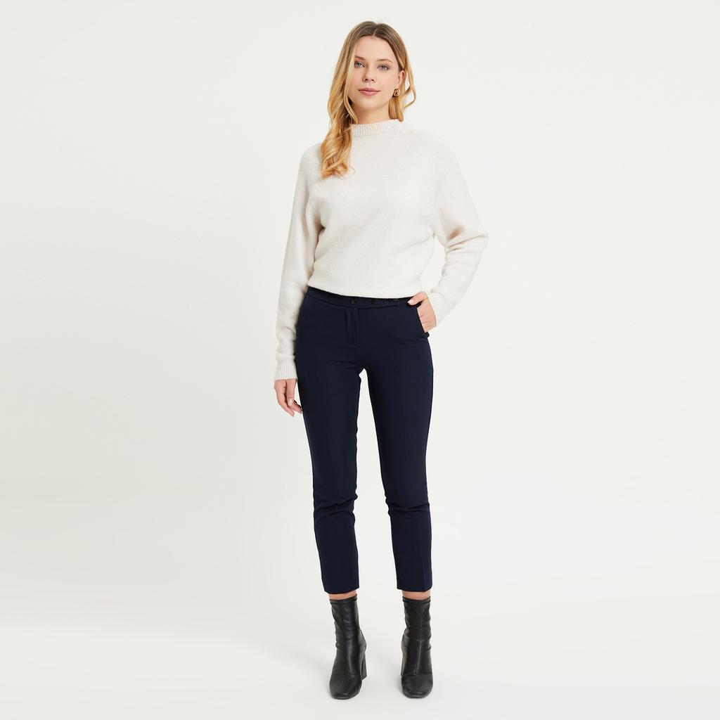 Женские брюки-сигареты с высокой талией в офисном стиле, элегантная одежда, современная рабочая комбинация, качество, сделано в Турции