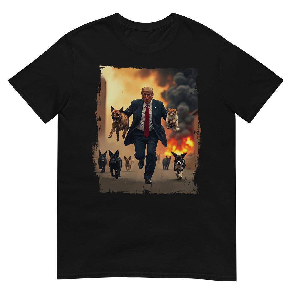 Trump Saves Dogs Tshirt Funny Us Election 2024 Republican Tshirt