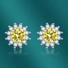 BELLA BOX Luxury Women Drop Earring Sun Flower Earrings Wedding Engagement Party Gift