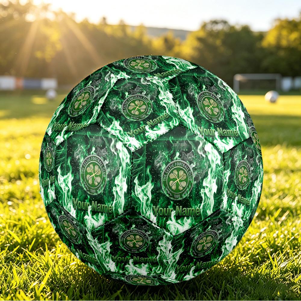 Персонализированный футбольный мяч размера 5 с узором Celtic FC для игры на открытом воздухе Спортивный мяч Подарок
