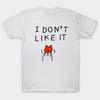 Asian Size Men Black Print T-shirt I Don'T Like It No-Cut Print Cotton Tshirt