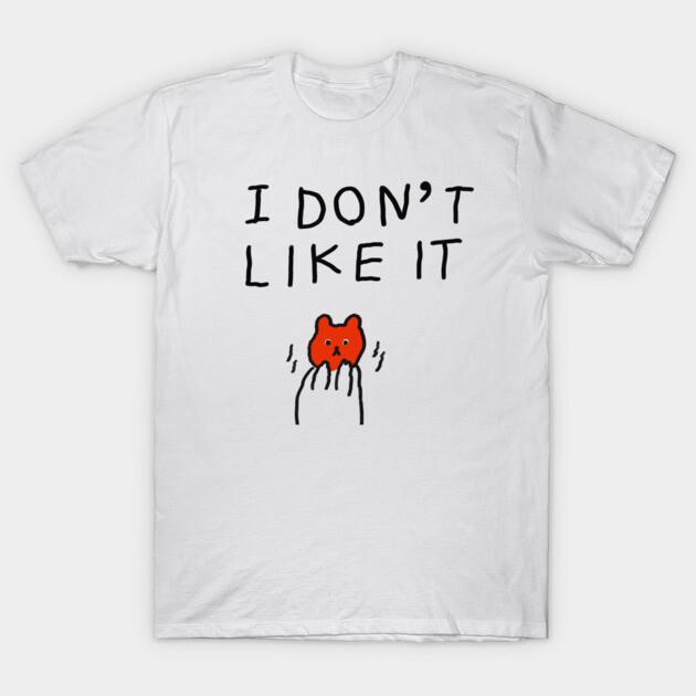 Asian Size Men Black Print T-shirt I Don'T Like It No-Cut Print Cotton Tshirt