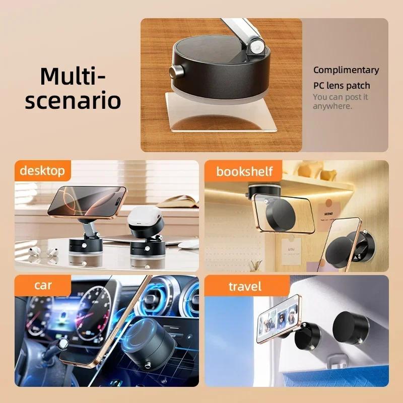 Вакуумная присоска Магнитный держатель для мобильного телефона Складной Портативный Магнитный Кронштейн Крепление Аксессуары для телефона Для iPhone/Samsung