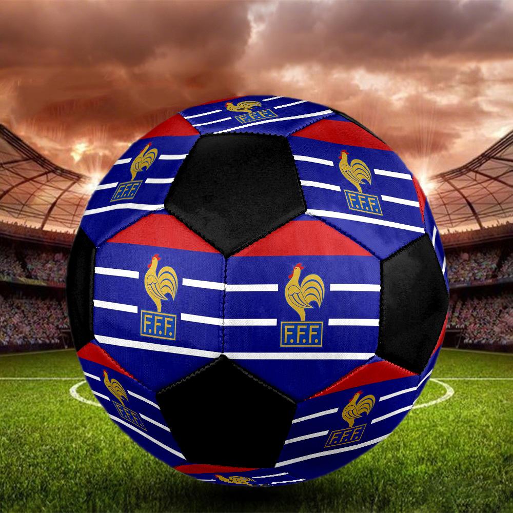 France National Football Team Soccer Ball Colorful All Ages Machine Stitched PVC Competition Ready Durable High-Bounce.SIZE5