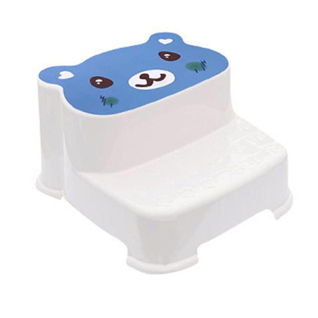 Baby 2 Step Stool High Strength Large Load Bearing Double Slip Proof Toddler Double Up Step Stool for Bathroom Kitchen