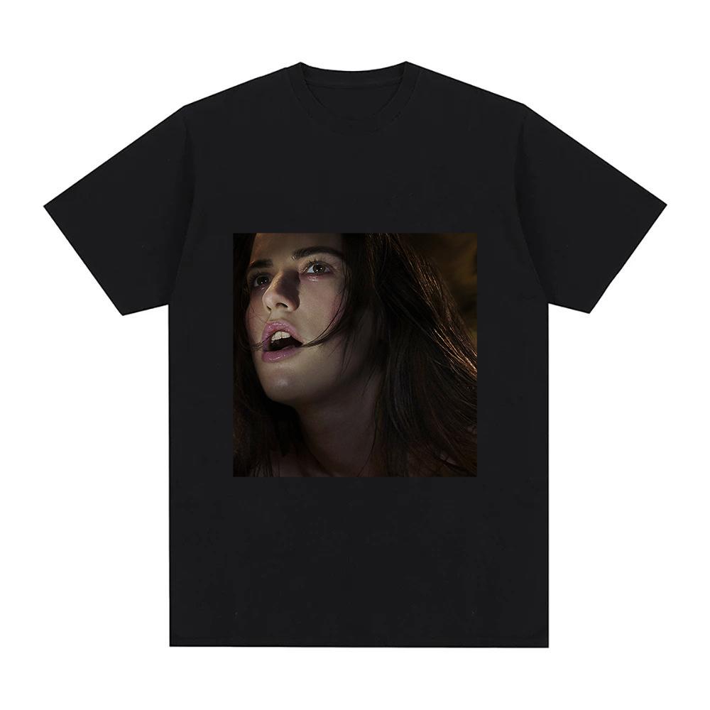 Oklou T-Shirt Galore Album Graphic Printing Tees Round Neck Short Sleeve Camisetas Women/men 100%Cotton Tees Anime T-shirt Band T-shirt Summer tops