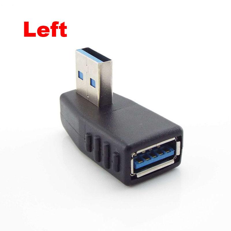 4types 1pcs USB 3.0 A Male To Female Adapter Connector Converter Plug Cable Adapters90 Degree Angle Coupler For Laptop PC