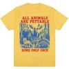 Funny All Animals Are Pettable Some Only Once Graphic T Shirt Humor Wildlife Animals Lover Tshirt Loose Cotton Vintage T Shirts
