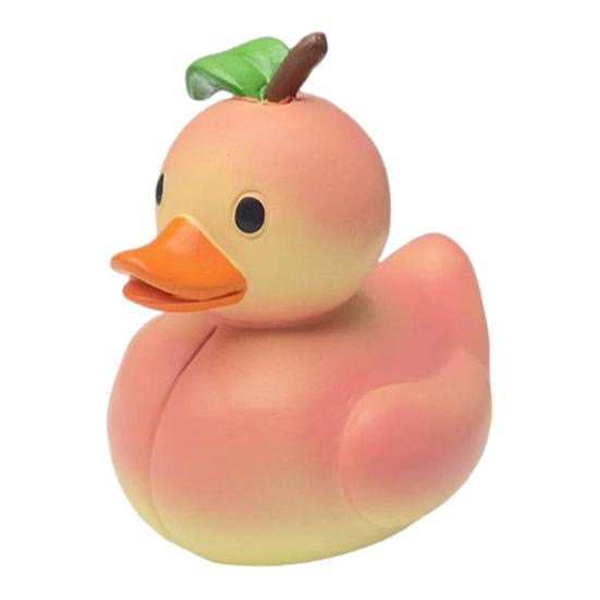Fruit Duck Figurine Peach Pineapple Grape Strawberry Banana Resin Statue