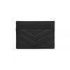 Saint Laurent Cassandra Monogram Matelasse Black Envelope Small Card Holder 423291 Bow08