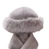 2 Pcs/Set Men Winter Mongolian Hat Neck Warmer Thick Stretchy Solid
