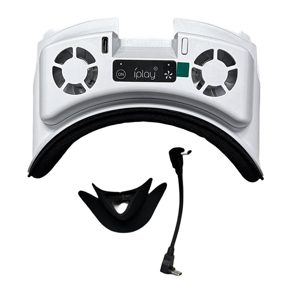 Маска для лица с охлаждающим вентилятором, радиатором лицевого интерфейса с RGB-подсветкой, охлаждающей маской с носовой накладкой, препятствующей протеканию, для Meta Quest 3