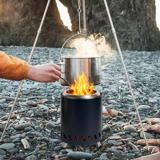 Портативная угольная плита Мини бездымный настольный костер Мало дыма