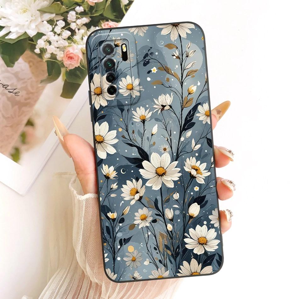 For Huawei Nova 7 SE 5G / P40 Lite (5G) CDY-NX9A CDY-NX9B Cute Cat Flower Cartoon Phone Case Shockproof Soft Silicone Bumpers