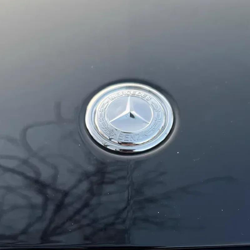 45mm Car Front Emblem Badge Modified Bonnet Chrome Hood Cover for Mercedes Benz W203 W204 C E S Class W210 W211 W220 FU3