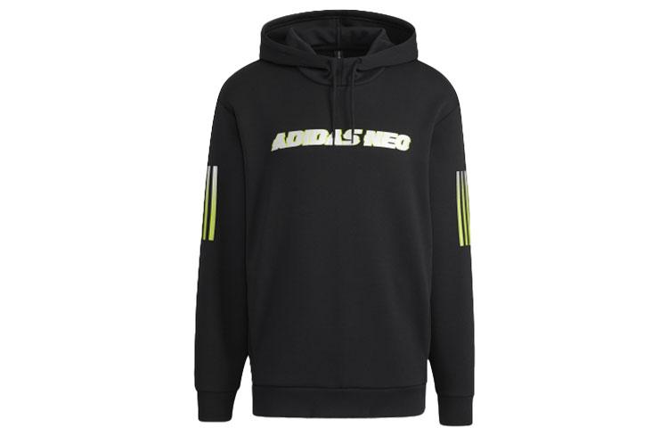 Adidas Neo Sweatshirts Men's Black Hooded Moderate Regular H45192