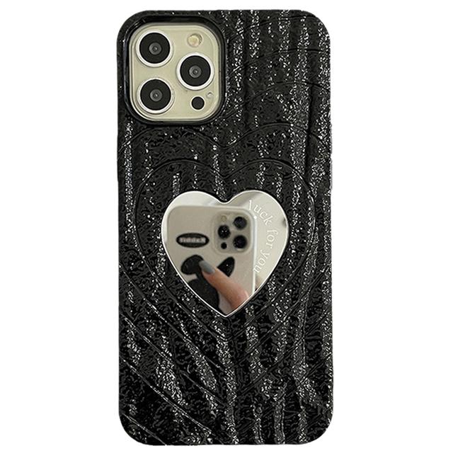 Роскошный чехол для телефона с 3d сердцем и пульсацией воды для Iphone 14 13 12 11 Pro Max Xs X Xr Love Mirror, мягкий силиконовый противоударный чехол