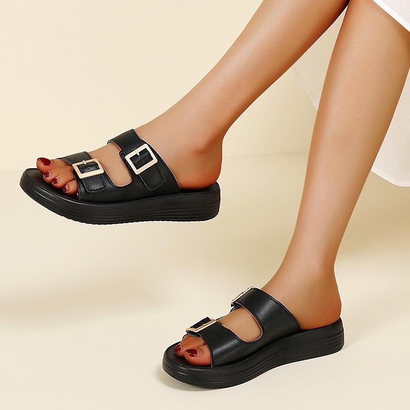 35-43 New Summer Casual Sandals for Women, Comfortable, Non-slip, Buckle, One-strap Sandals