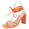 Fashion Ankle Strap Sandals Leather 2025 White Black Woman Cross-Tied High Heels Shoes Sexy Lace Up Party Pumps Shoe Size 35-43