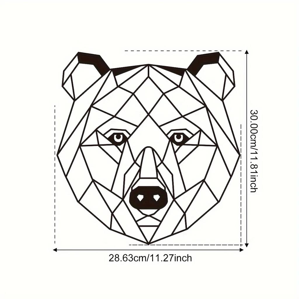 Creative Line Bear Iron Crafts Стильный декор для интерьера и улицы, идеально подходит для гостиной, прихожей и украшения стен на улице