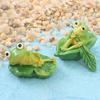 2Pcs Miniature Resin Frog Decor For Tabletop Cute Frog Models For Diy Crafts And Fairy Gardens For Home And Office Decor