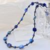 Wind Autumn and Winter Retro Romantic Planet Natural Lapis Lazuli Collarbone Chain Necklace