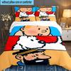 Tintin's Adventure City 3pcs Bedding Set,Including 1pc Duvet Cover And 2pcs Pillowcases Perfect Gift for Christmas,Ideal for Bedroom, Dormitory