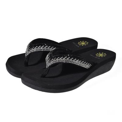 Новая весенне-летняя мода Стразы Каблук Шлепанцы Круглый носок Нескользящие тапочки Слайды Женские Zapatos