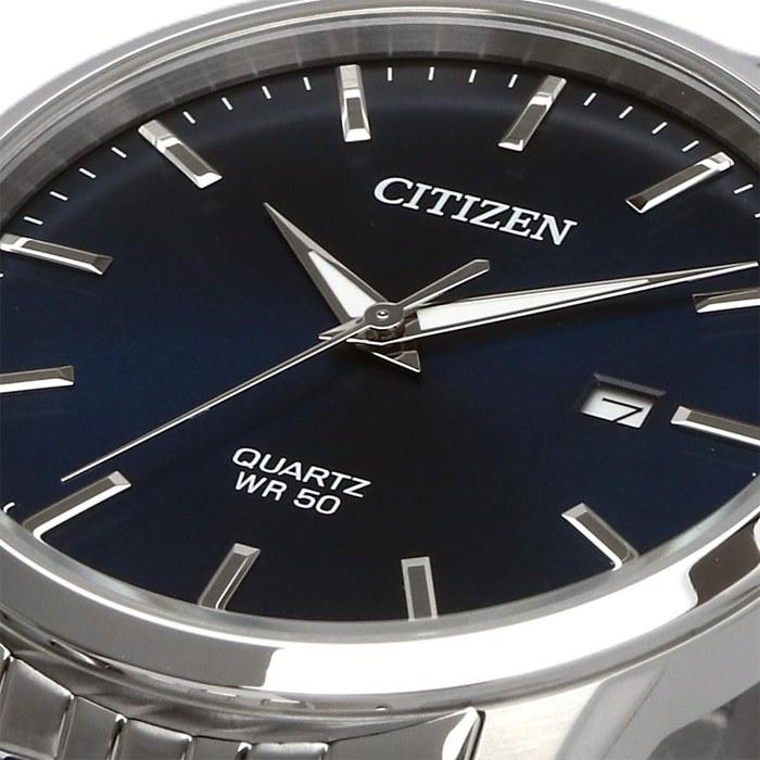 Citizen Мужские кварцевые часы BI5000-87L Синий циферблат Серебристый Зарубежная модель BI5000-87L