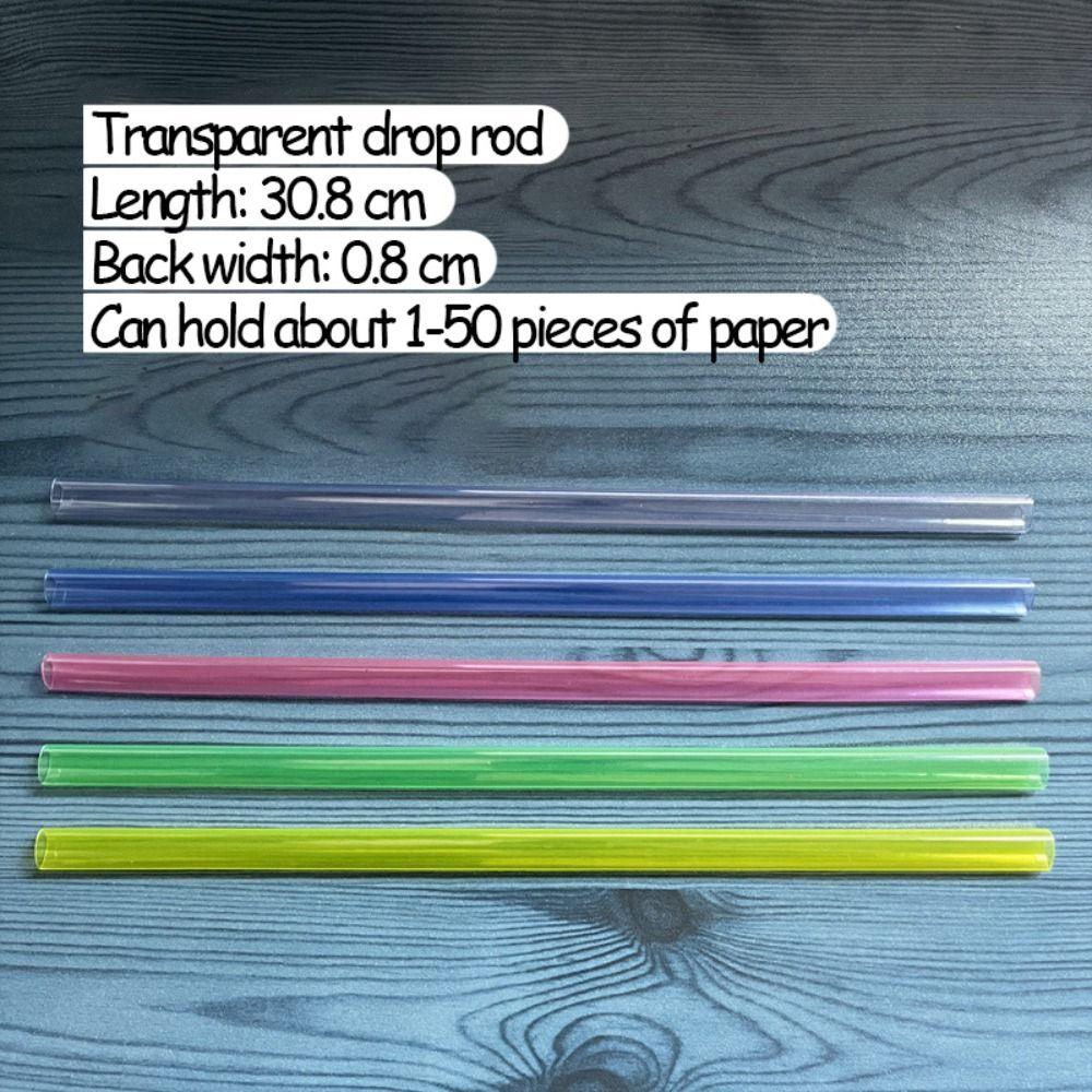 10 Pcs Tailorable Slide Binder Clamp Bar Transparent Thickened Sucker Rod Clamp Book Cover