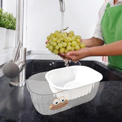 2 в 1 двухслойный фильтр, многофункциональный кухонный дуршлаг, сливная емкость, для фруктов и овощей