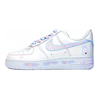 Кроссовки Nike Air Force 1 Low Skateboard Женские Розовые Синие Белые DD8959-100(Команда74-)