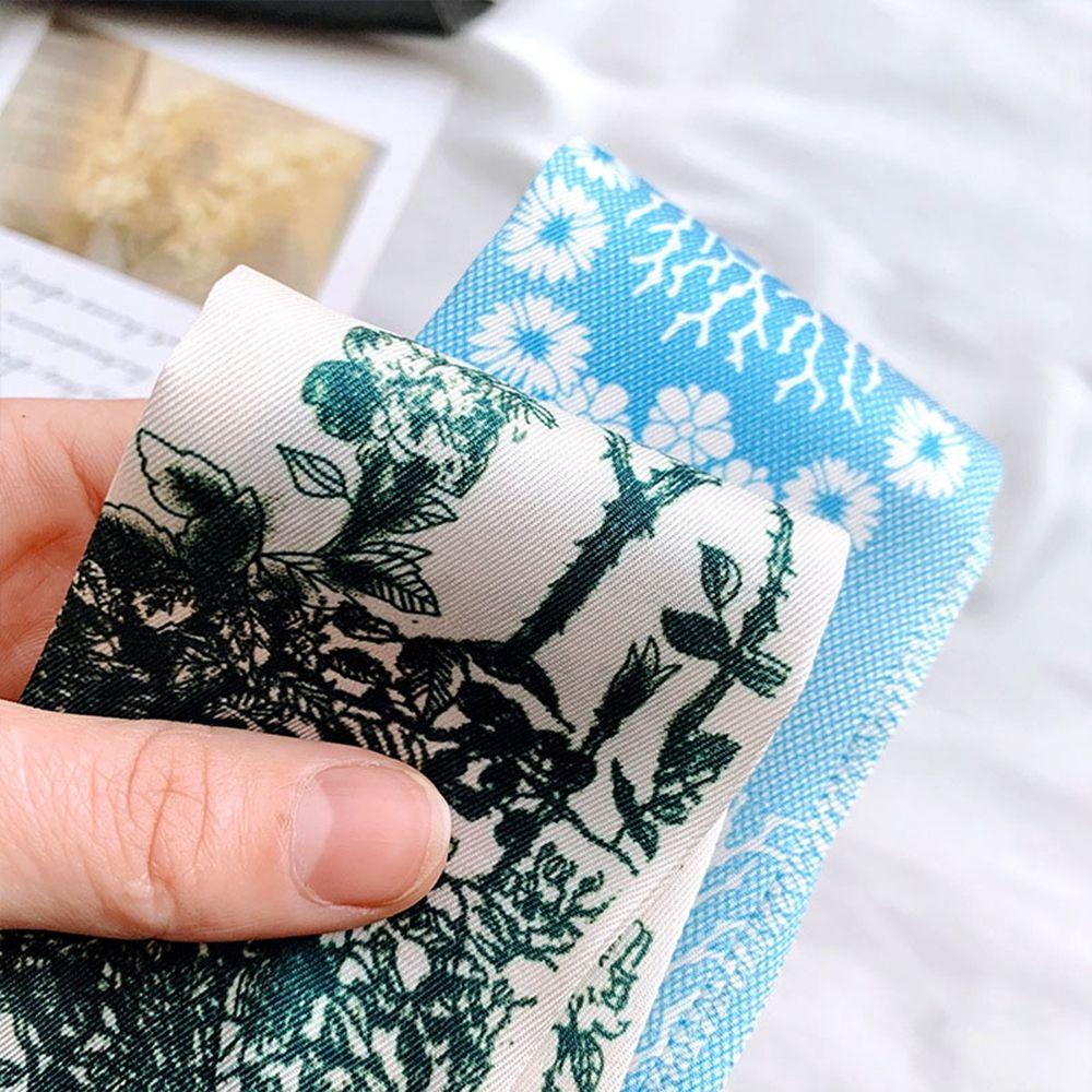 Шелковый шарф с цветочным принтом, шарф для волос, шелковый шарф, повязка на голову, женский головной убор, повязка на голову в корейском стиле