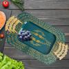 3Pcs Food Serving Tray Coffee Table Organizer Elegant Multipurpose Snack Plate Platter for