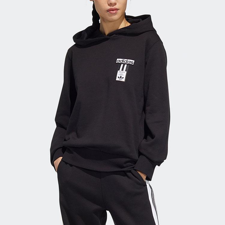 adidas Оригинальные женские толстовки с капюшоном Adibreak, черные HH9449