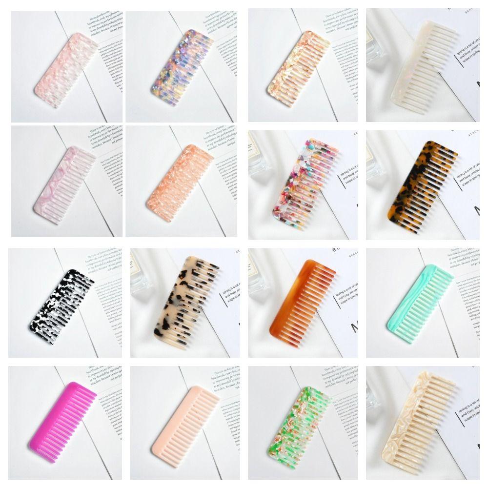 Массажная щетка для волос, антистатическая, цветная, парикмахерская, ацетатная, для женщин